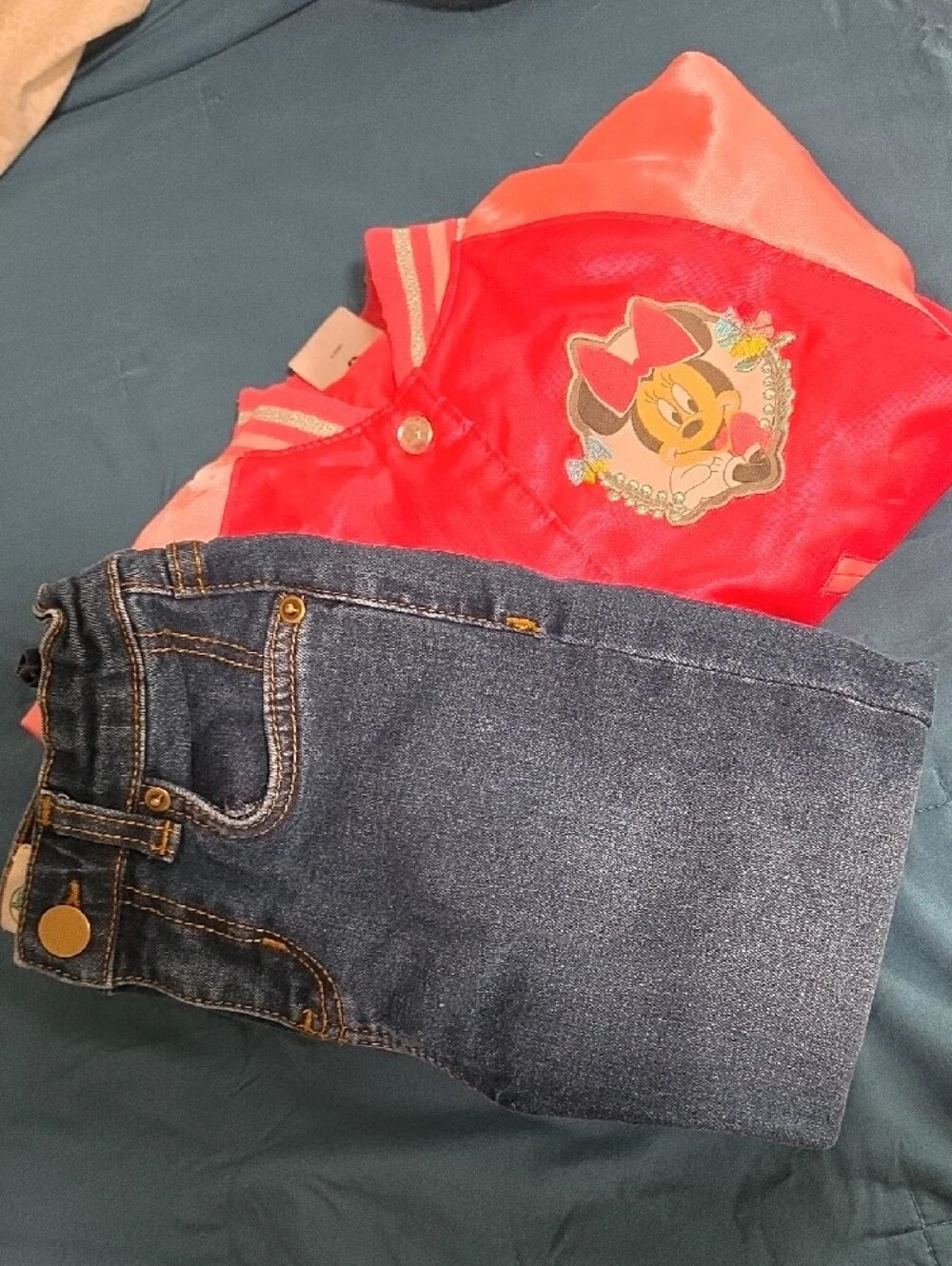 Bass Pro Shops Pink and Red Kids Jean-Style Jacket with Character Patch